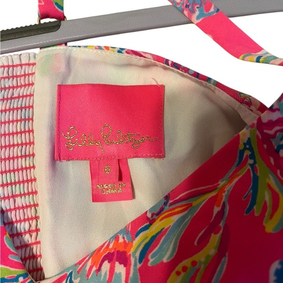 Lily Pulitzer Floral Faux Wrap Sundress Size 6 - Picture 6 of 9